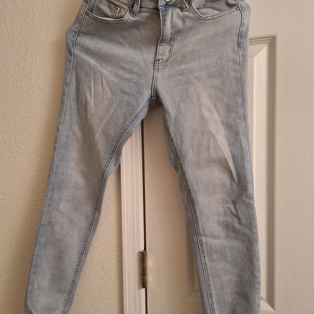 BAMBOO Women's Skinny Jeans in Light Blue